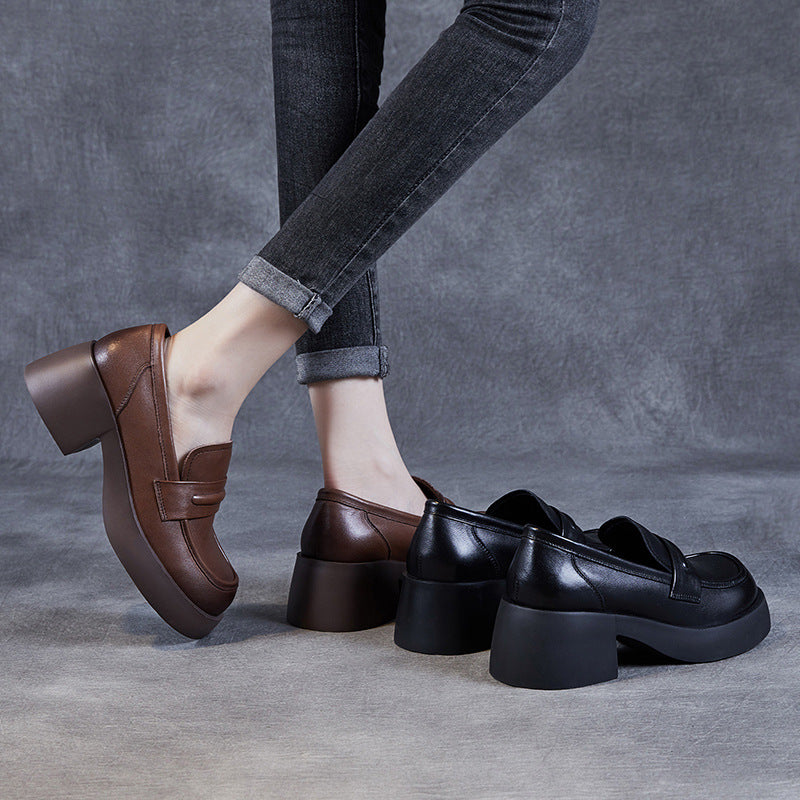 Dame Chunky Heel Slip-On Loafers Stilla