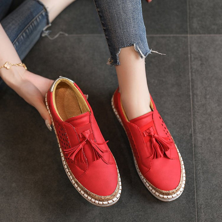 Dame Komfortable Slip-On Fritidssko med modedesign med pyntet kvast Stilla