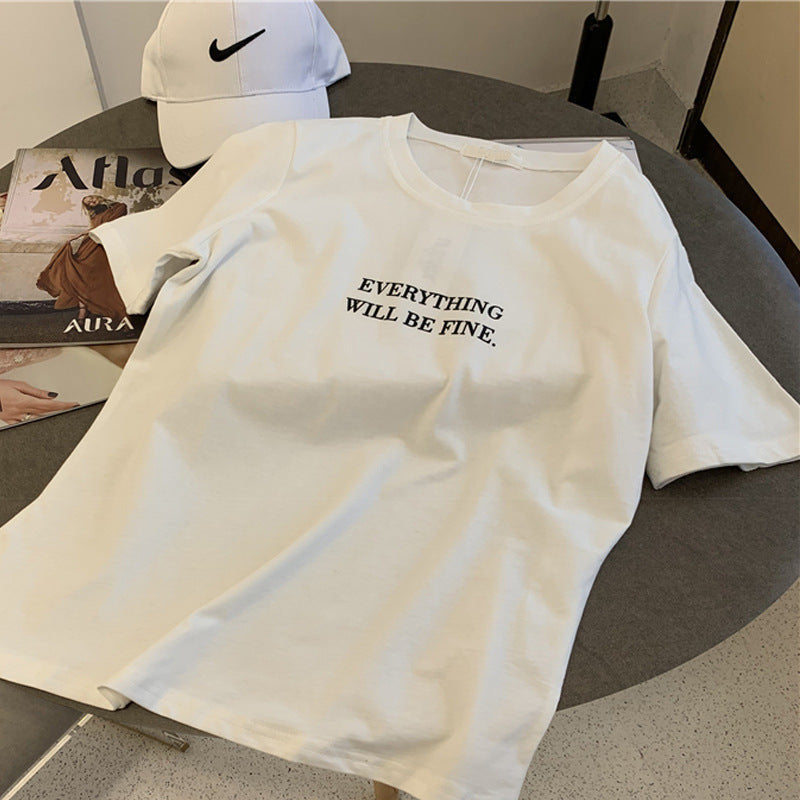 Femme Casual Grafik T-shirt med positiv affirmation Stilla