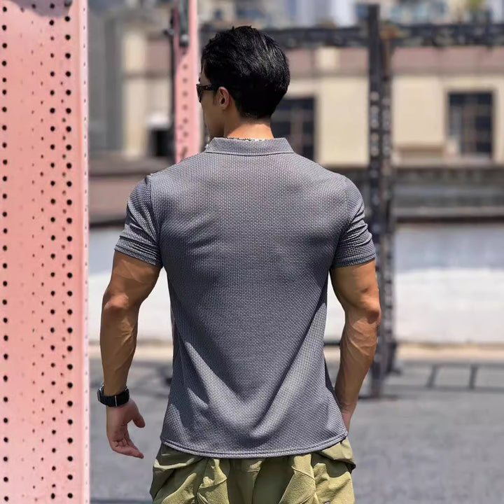 Herre polo shirt med innovativ åndbar struktur Stilla