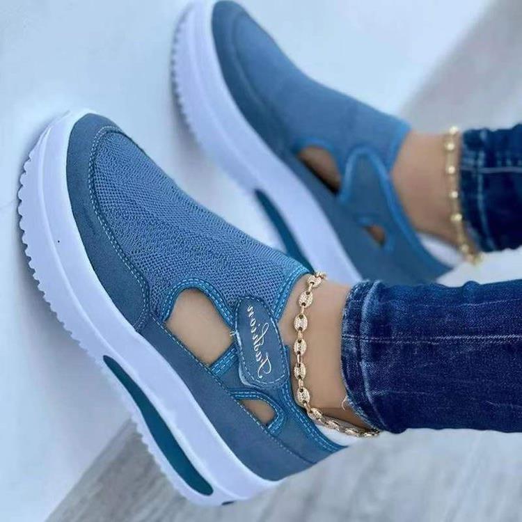 Dame Åndbare Slip-On Sneakers med elastisk Overdel og Dæmpningsteknologi Stilla