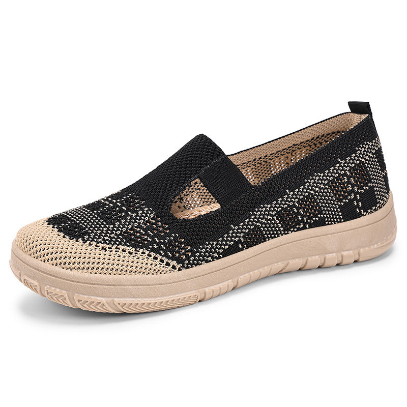 Femme Stilfulde Slip-On Gå-sko med åndbart Mesh-design Stilla