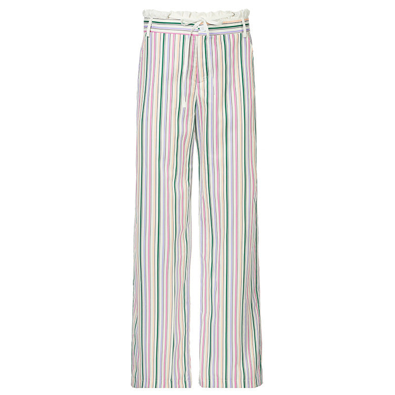 Dame afslappede pyjamasbukser med elegante striber Skovae
