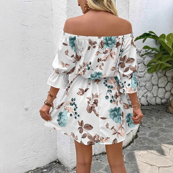 Off-Shoulder Floral Mini Kjole til Damer Stilla
