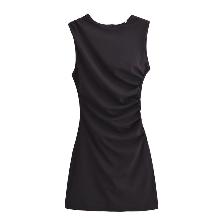 Femme Elegante ærmeløs flæsekjole Stilla