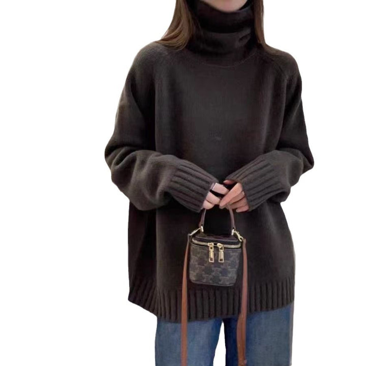 Femme Turtleneck Oversized Strikpullover Stilla