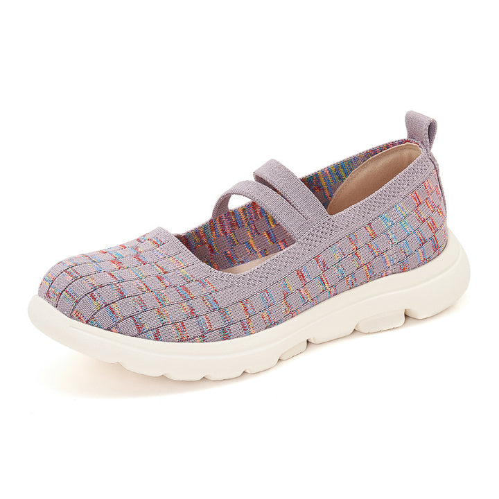 Dame komfortable Slip-On Sneakers med elastiske remme og åndbart overmateriale Stilla