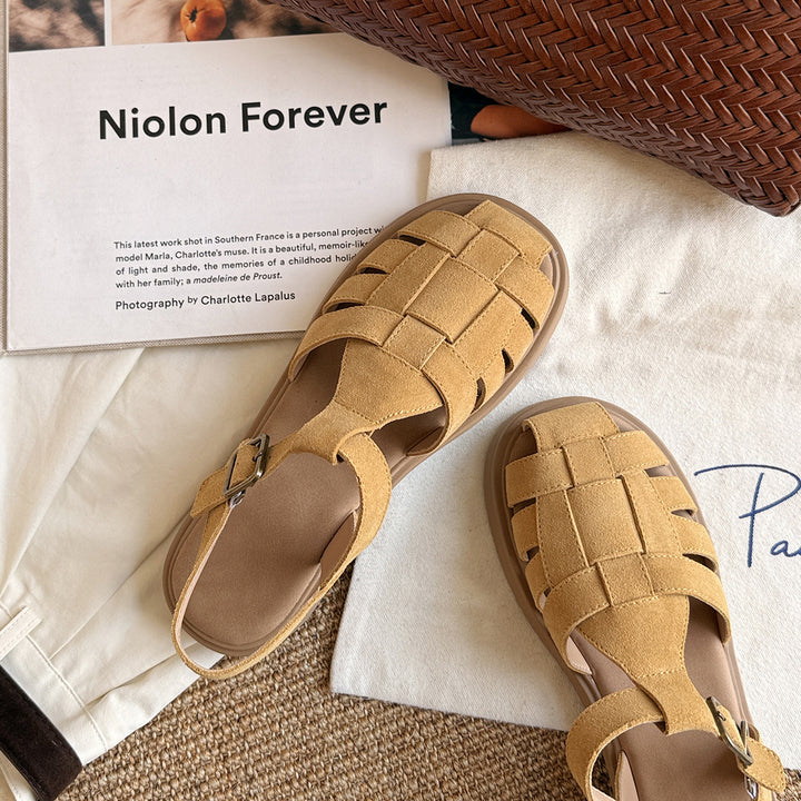 Femme Woven Justerbare Remsandaler Stilla