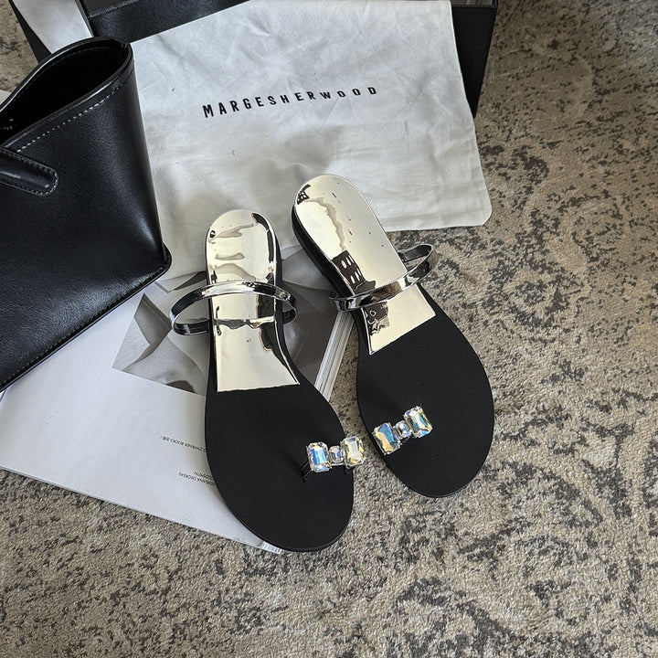 Femme Elegante Dekorative Flade Sandaler Stilla