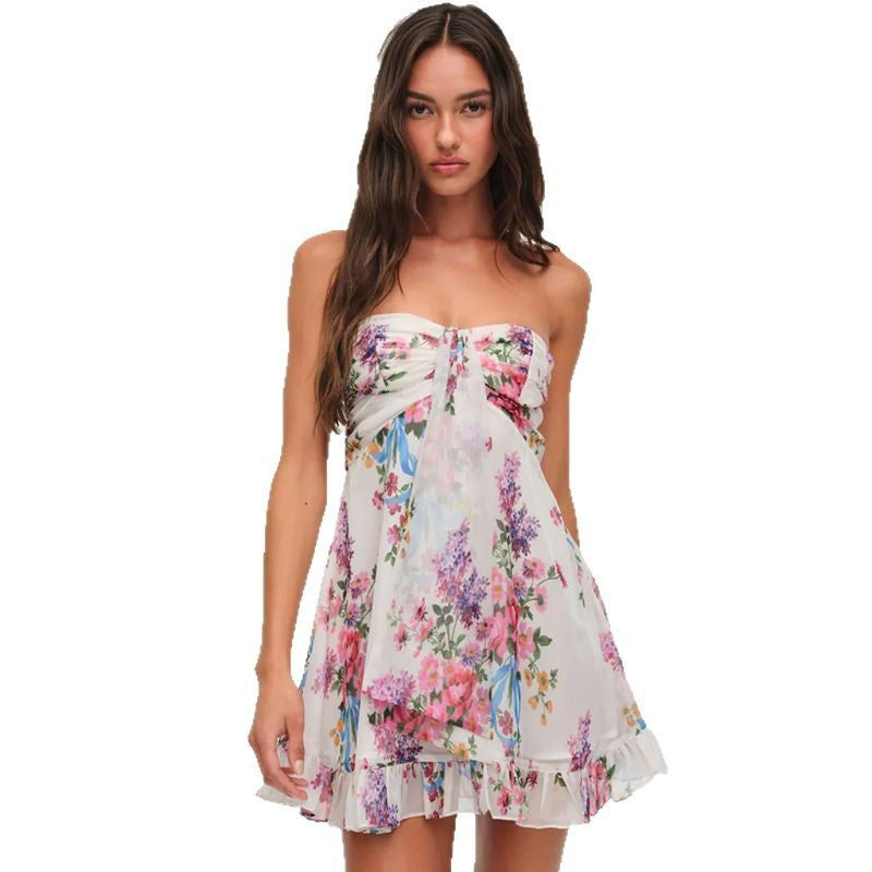 Dame sommerkjole med blomsterprint Stilla