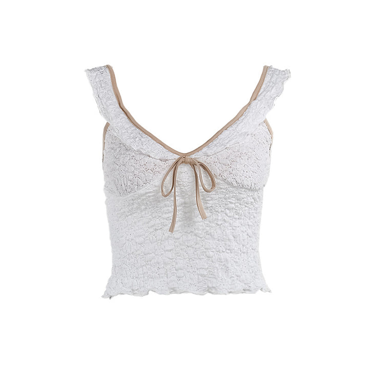 Dame spids strop top med raffineret design Skovae