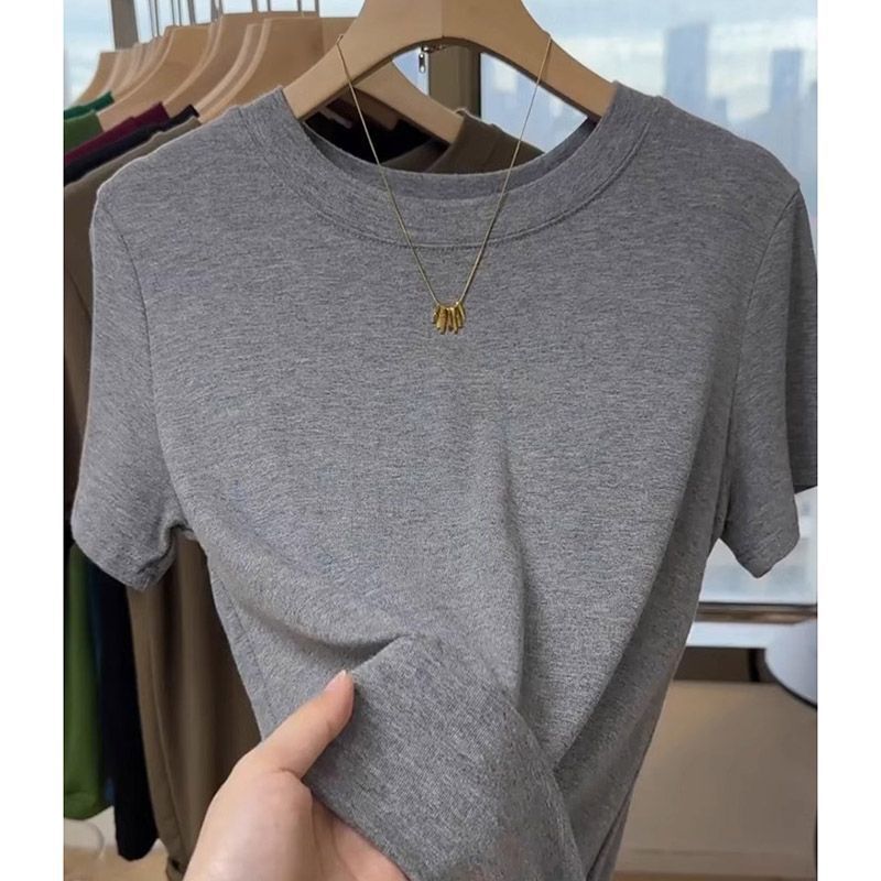 Femme Classic Casual Kortærmet T-shirt Stilla