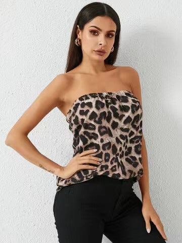 Dame Strapless Trappemønster Top Stilla