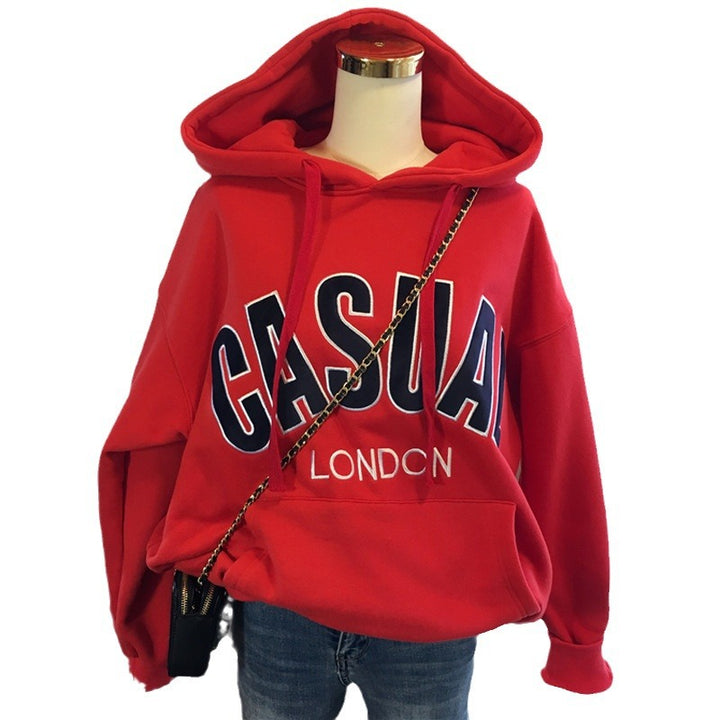 Femme Casual Grafisk Pullover Hoodie Stilla