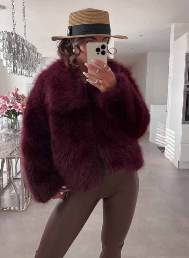 Femme Luxe Künstig pelsjakke Stilla