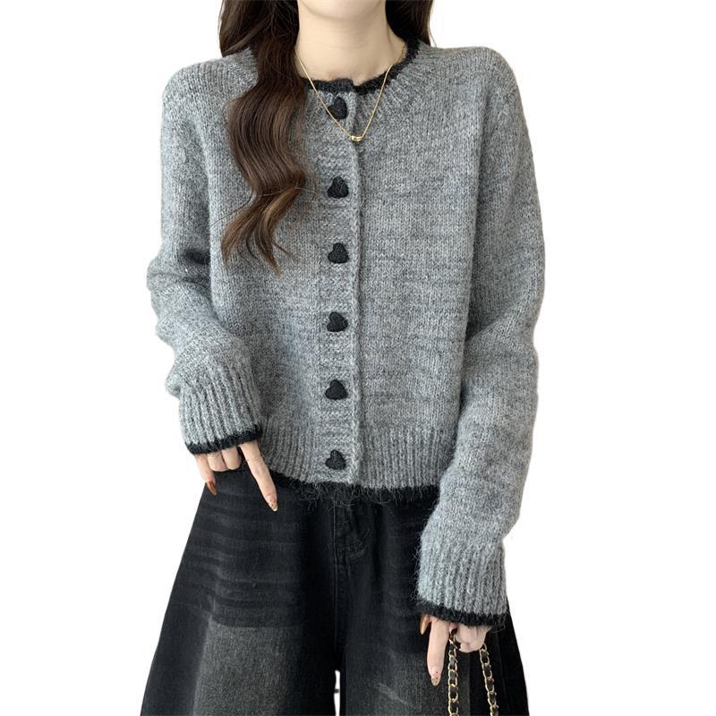 Damer cardigan med hjerteknapper Stilla