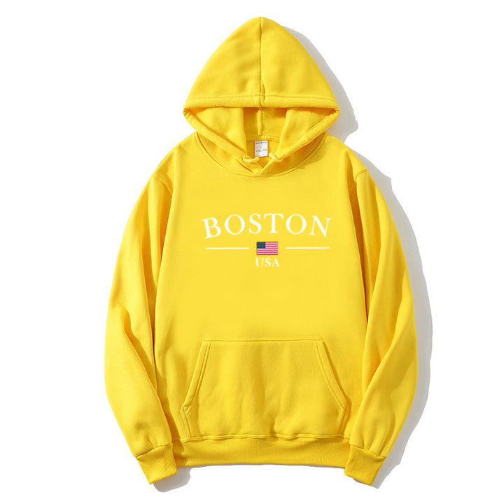 Kvinder hoodie med Boston print Skovae