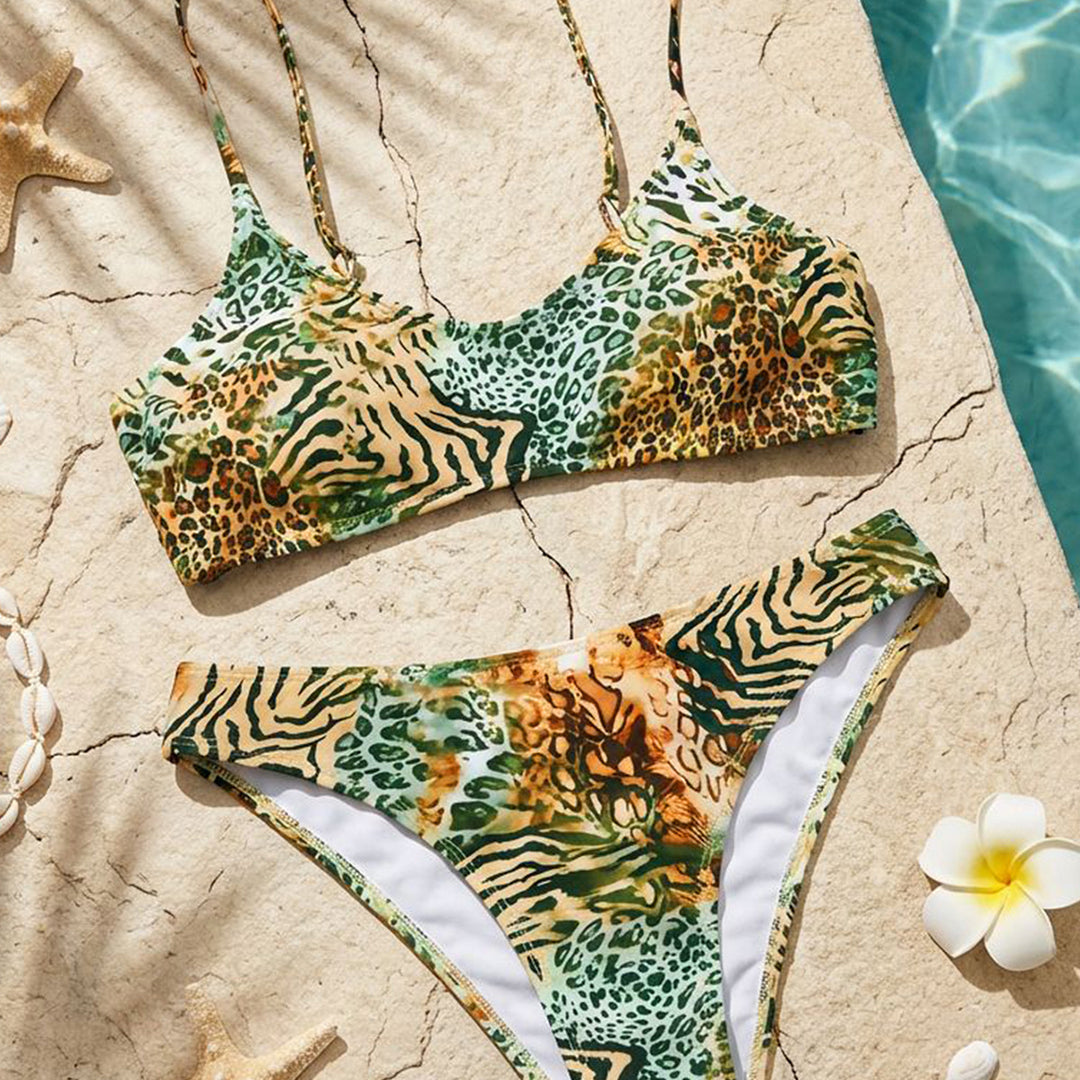 Dame dyremønster bikini-sæt Skovae