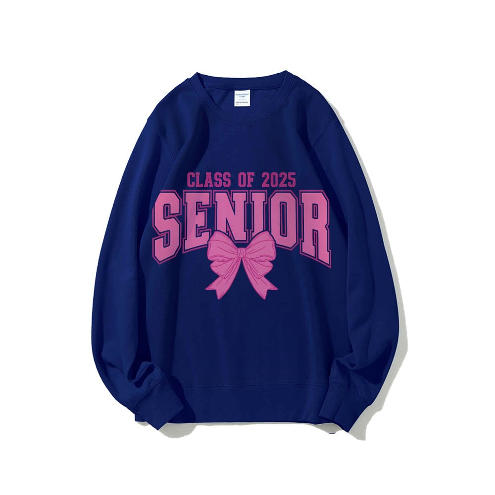 Kvinders sweatshirt med eksamensår og dekorativ sløjfe design Stilla