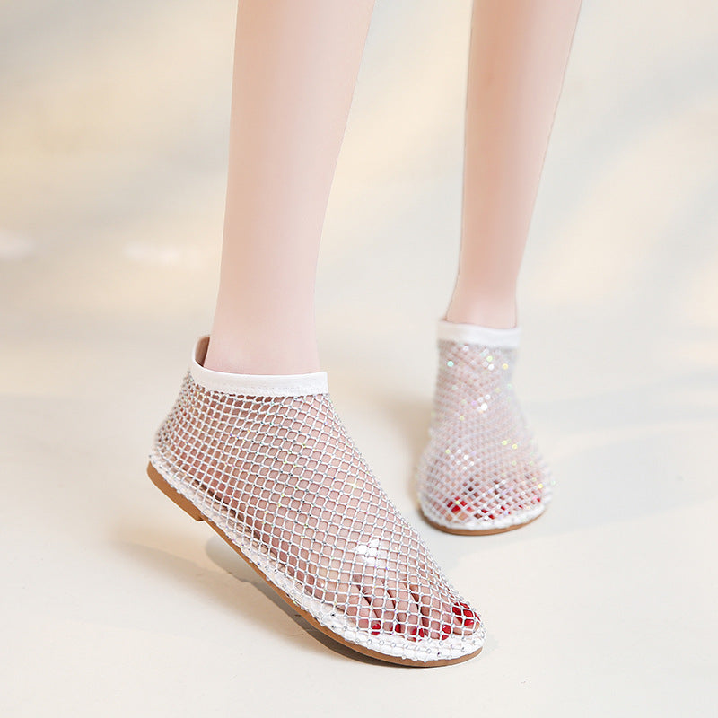 Dame Mesh-Slipper med elastisk rem og luftig struktur Stilla