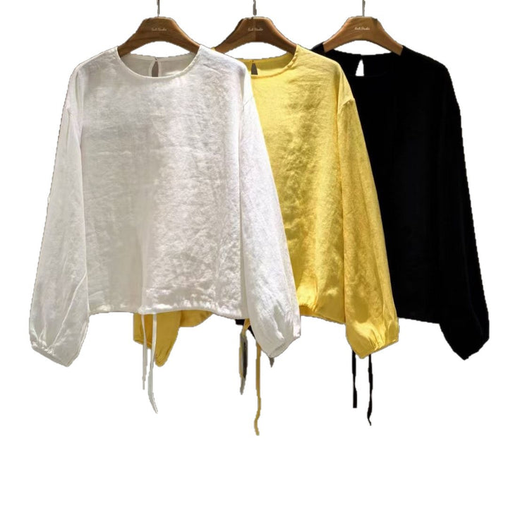 Dame Relaxed Fit Puff Ærme Bluse Stilla