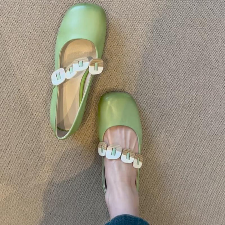 Dame stilfulde Mary Jane Ballerinas med dekorativt spænde-detalje Stilla