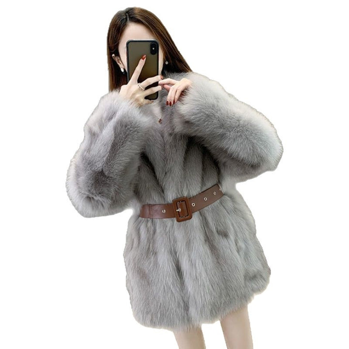 Dame Elegant Faux Fur Jakke Stilla
