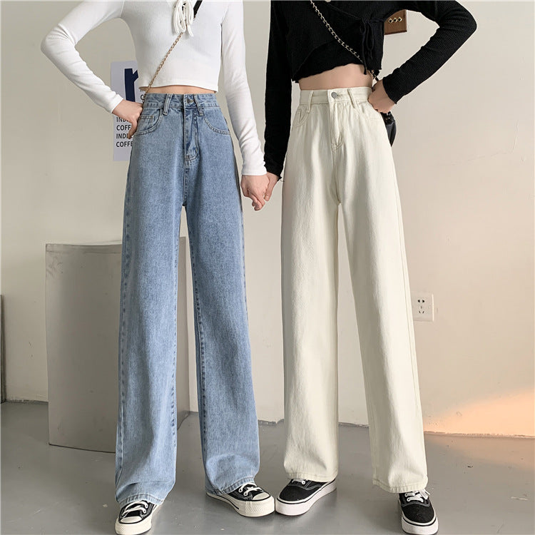 Kvindernes Bred Skåret Jeans med Høj Talje Stilla