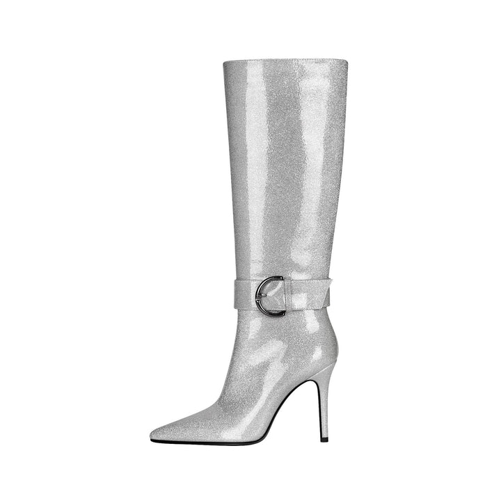 Femme High-Stiletto Over-the-Knee Glimmerstøvler Stilla