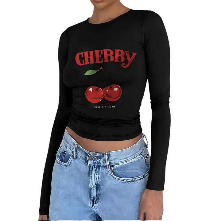 Dame Langærmet T-shirt med kreativt grafiktryk Stilla