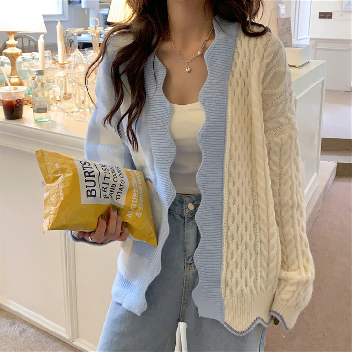 Femme Chunky Strik Open-Cardigan med tekstur mønster Stilla
