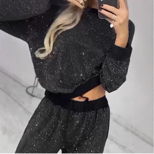 Dame sporty lounge-sæt med funklende detaljer Stiila