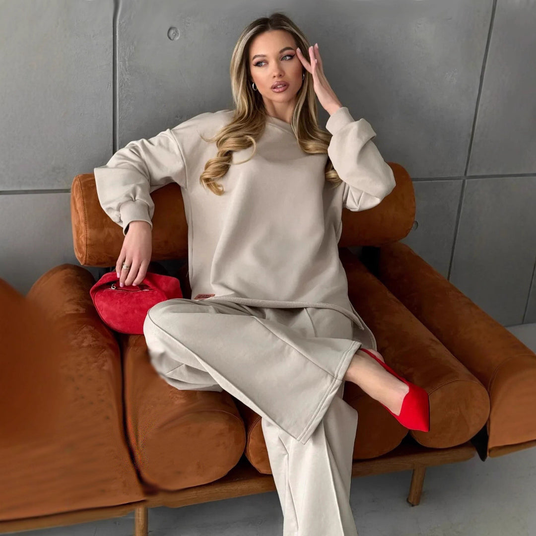 Dame løs oversized sweatshirt med bredt ben Stilla