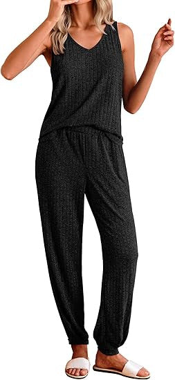 Dame Relaxed Fit Stribet Loungewear Sæt Stilla