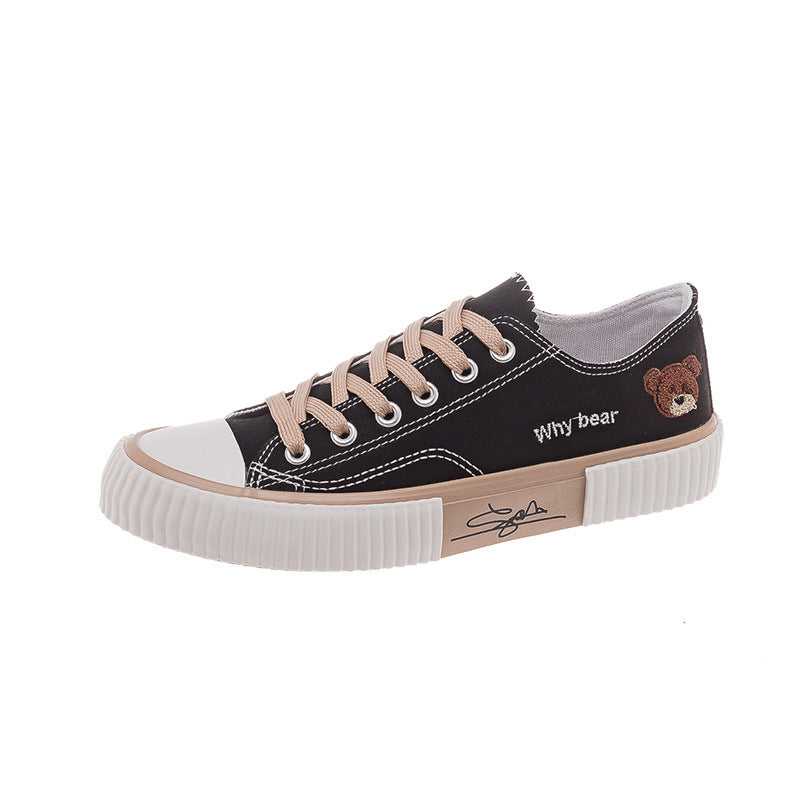 Dame Casual Sneakers med unikt bjørn-detail og robust såleprofil Stilla