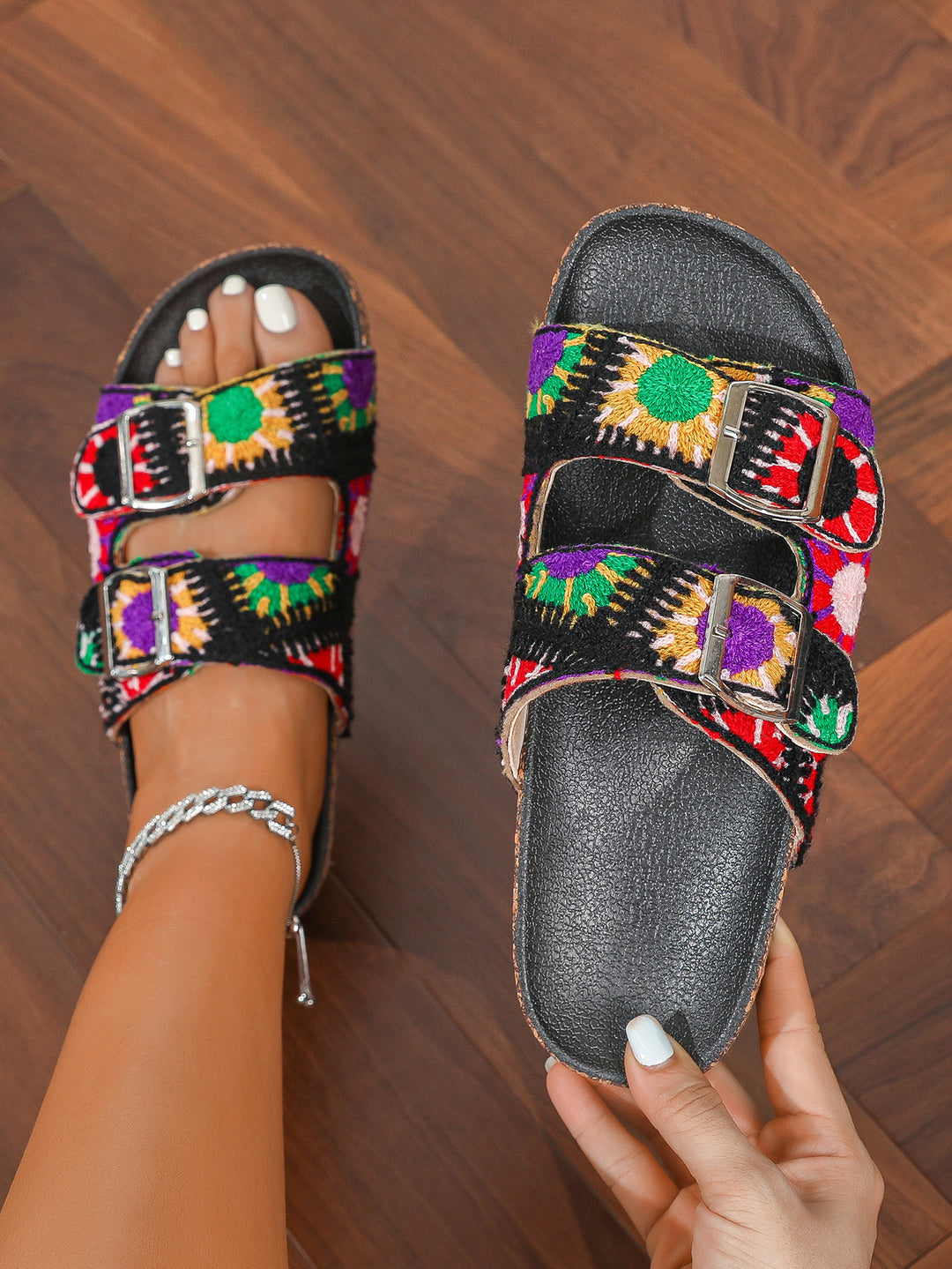 Dame Farverige Komfort-Sandaler Stilla