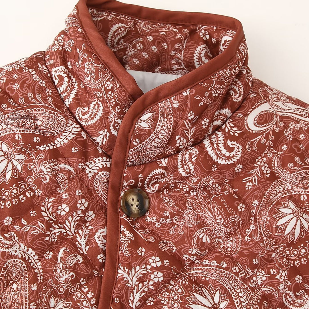 Femme Gequiltet Paisley-Print-Jakke Stilla