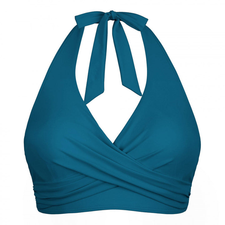 Dame Wickel-Bikini top med halterneck og figursyet design Stilla