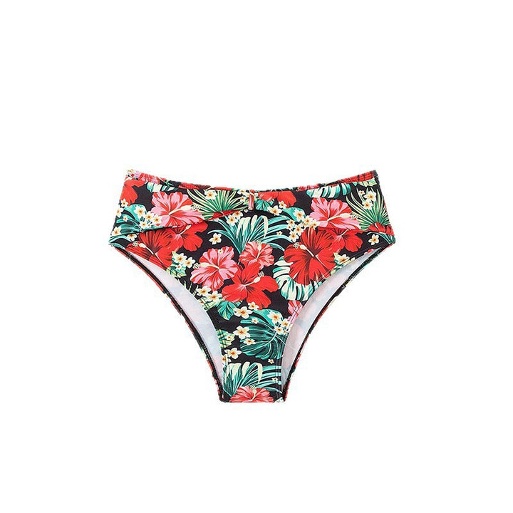 Dame Højskåret Bikini med blomsterdesign Skovae