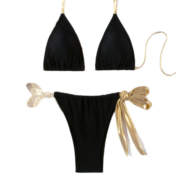 Dame triangel-bikini med glamorøse bånddetaljer Skovae