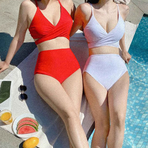 Dame Høj taljet Bikini med elegant Indviklingsdesign Stilla
