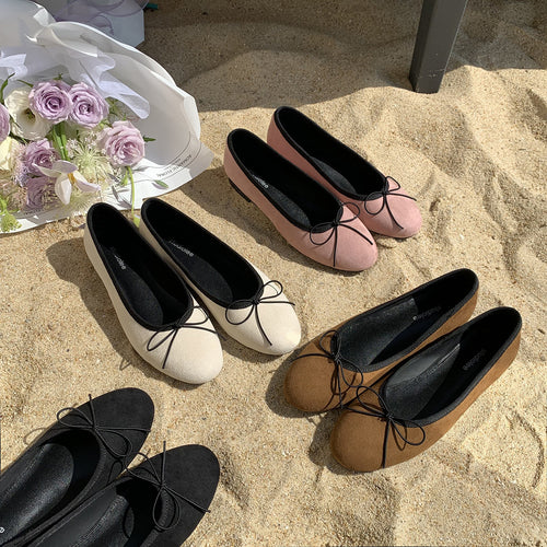 Dame Klassiske Sædels Ballerina Flats med Sløjfe Detalje Stilla