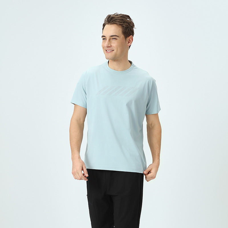 Herre Sportiv Funktion T-Shirt med åndbare egenskaber Stilla