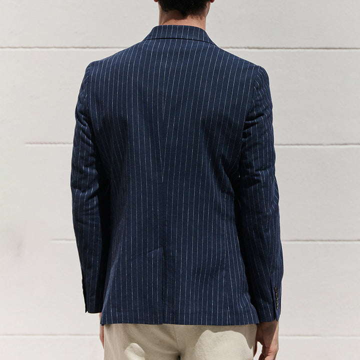 Herrer elegant stribet blazer i dobbelt snit Stilla