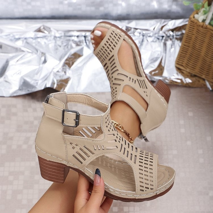 Dame Komfortable og stilfulde Riemchen-sandaler med elegante Cut-Out-detaljer Stilla