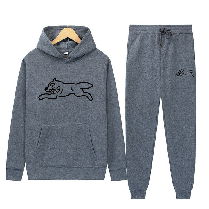 Kvinders sporty hoodie sæt med sejt dyremotiv Skovae