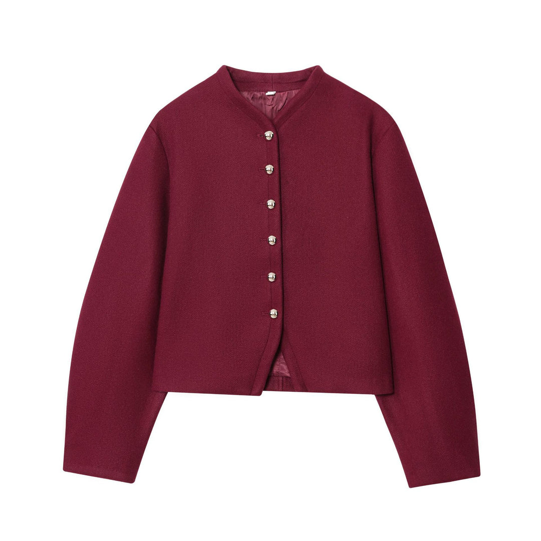 Kvindernes fashionable korte jakke med elegant knaplukning Stilla