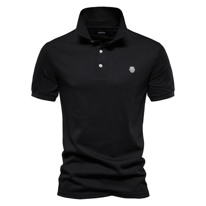 Herre poloshirt med elegant krave og åndbart bomuldsquality Stilla