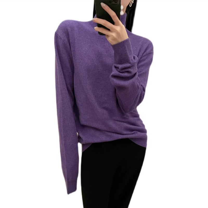 Kvindernes hyggelige højhalset sweater lavet af uld af høj kvalitet Stilla