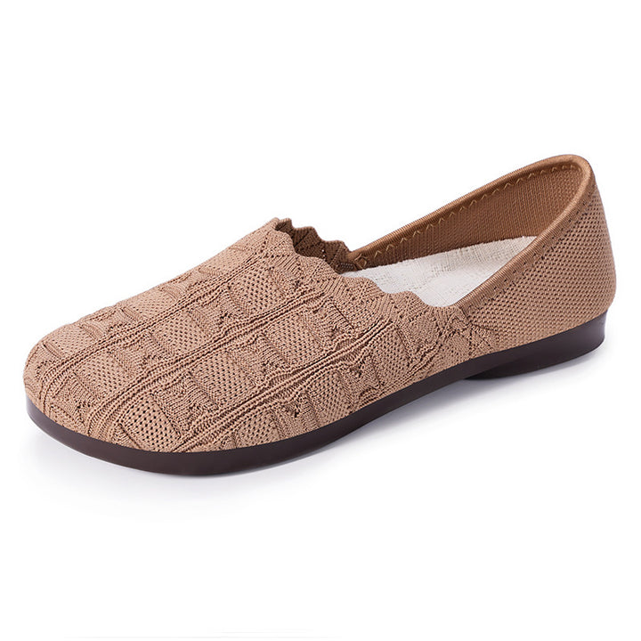 Dame Elegant Slip-On Ballerinaer med åndbar strikoverflade Stilla